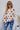 Heart Print Fuzzy Crewneck Long Sleeve Sweater